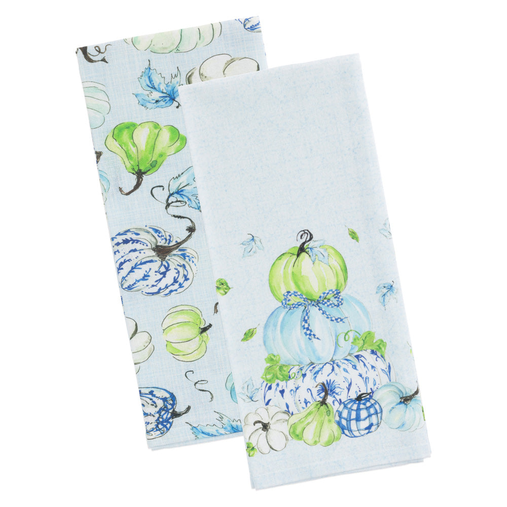 CHINOISERIE PUMPKINS TEA TOWELS S/2