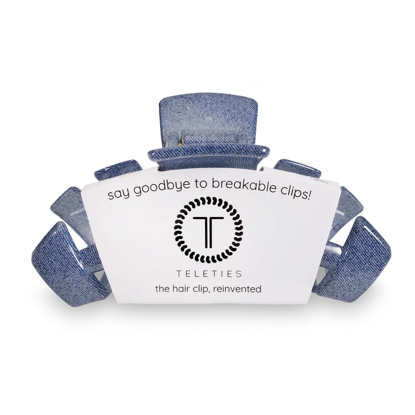 TELETIES MEDIUM HAIR CLIP DENIM