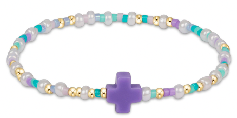 EGIRL HOPE UNWRITTEN SIGNATURE CROSS BRACELET - HOW DO YOU LILAC ME NOW