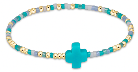 EGIRL HOPE UNWRITTEN SIGNATURE CROSS BRACELET - MAN, I TEAL LIKE A WOMAN