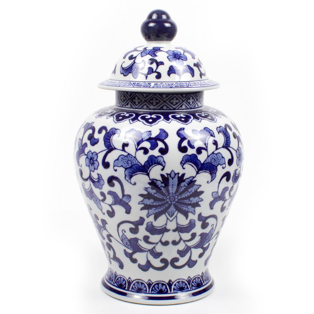 EXTRA LARGE BLUE & WHITE GINGER JAR