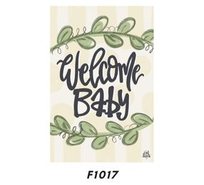 WELCOME BABY GARDEN FLAG