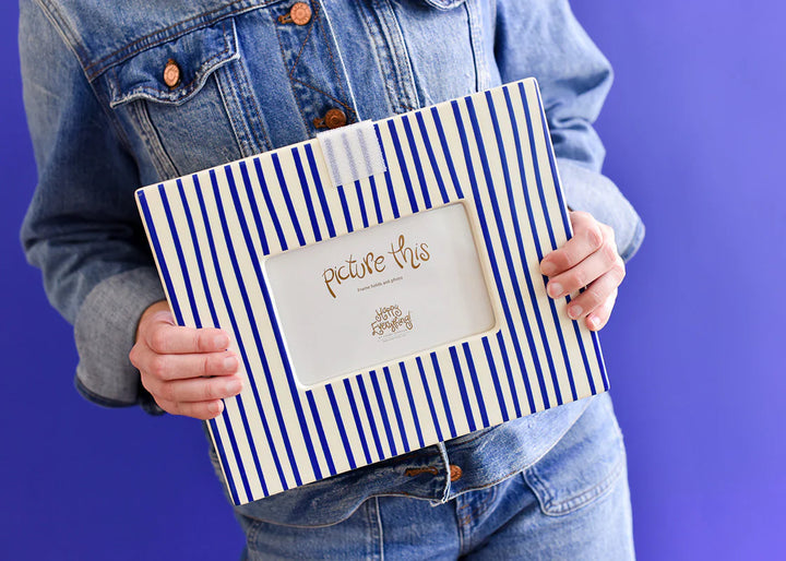 INDIGO SKINNY STRIPE MINI FRAME