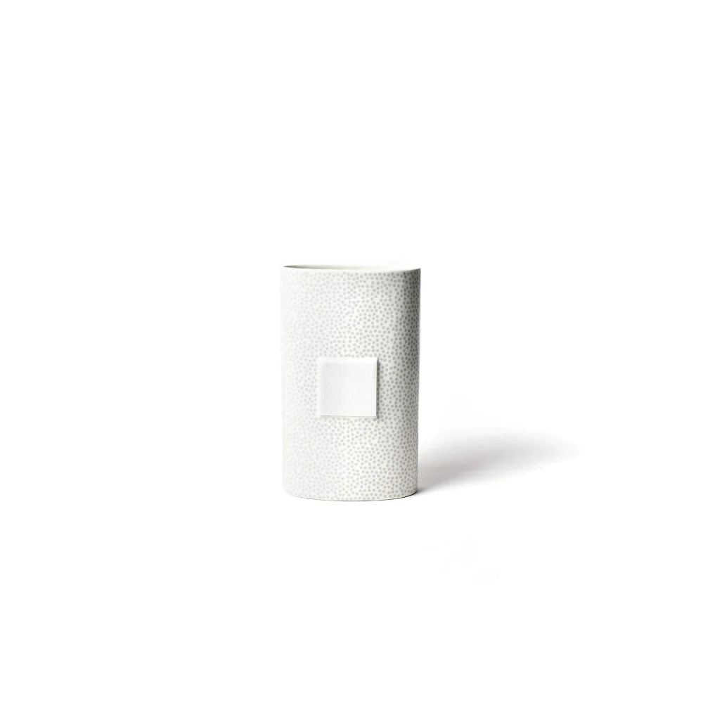 STONE SMALL DOT BIG OVAL VASE
