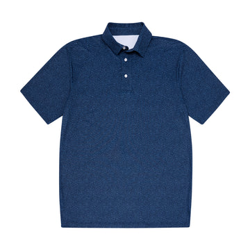 Blue polo shirt on a white background