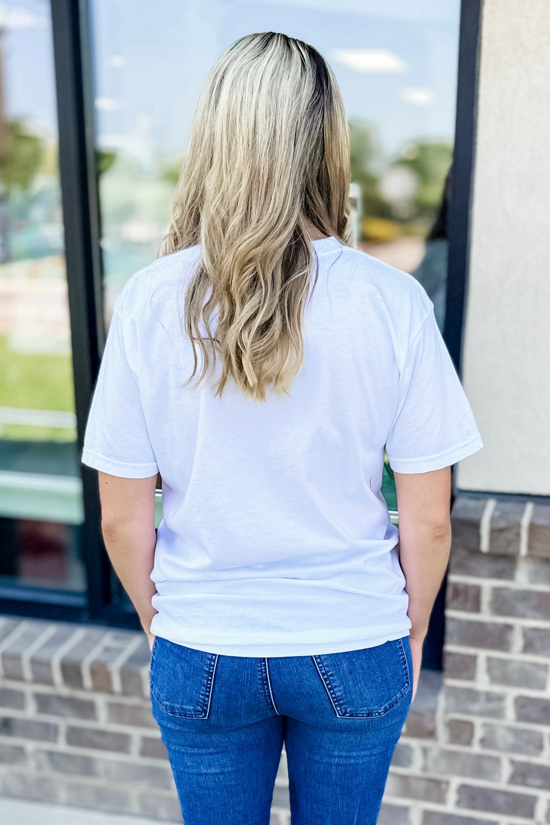 WHITE AMERICAN GIRLY TSHIRT