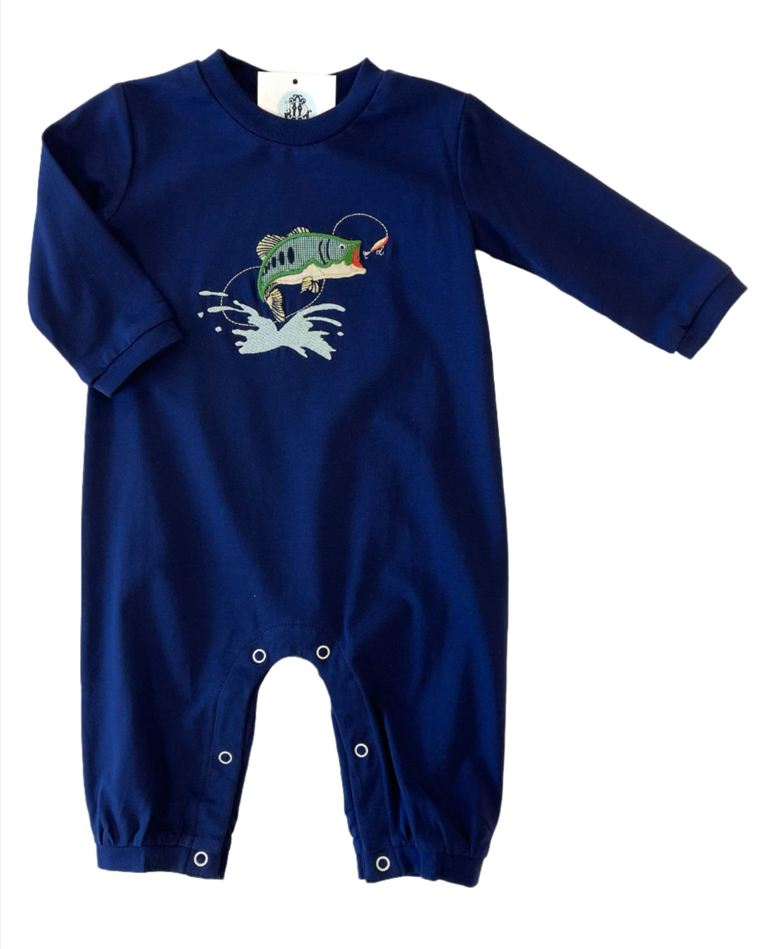 BASS FISH APPLIQUE ROMPER