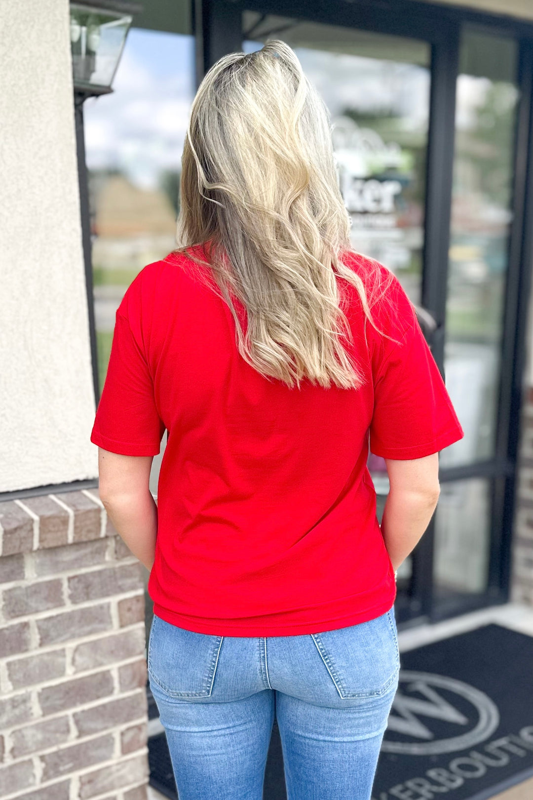 RED SEQUIN USA FLAG TOP