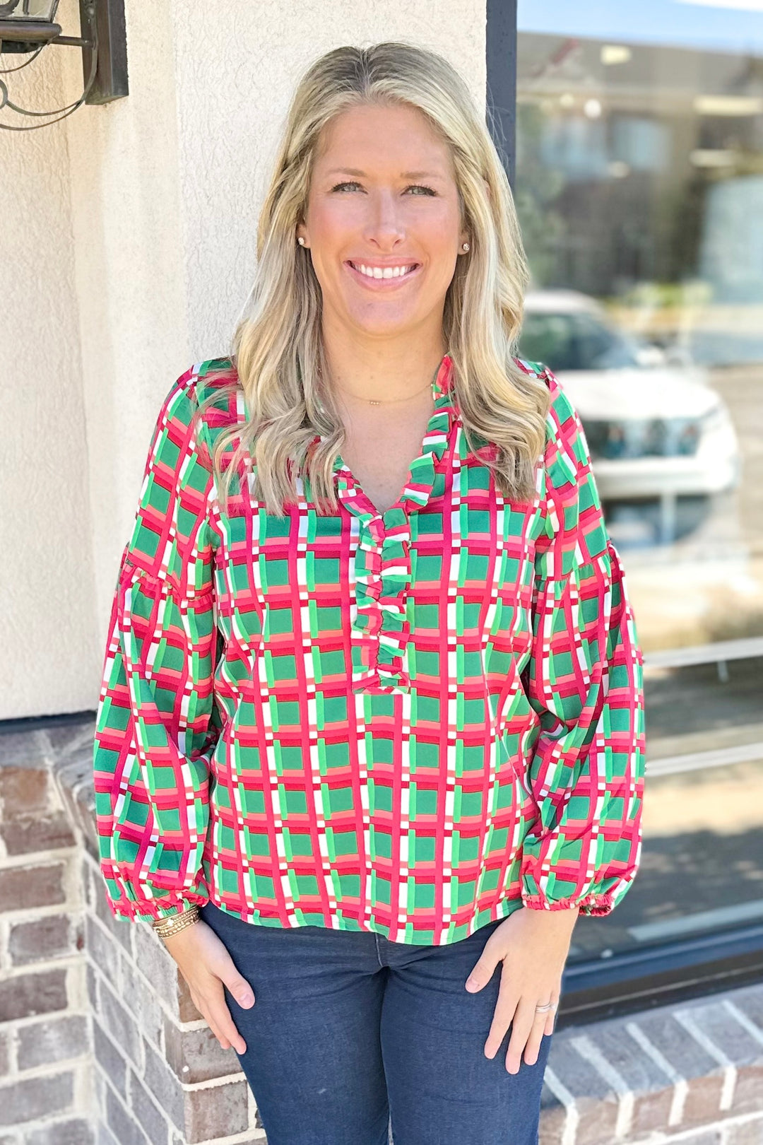 GREEN ALPINE LINE LEXI TOP