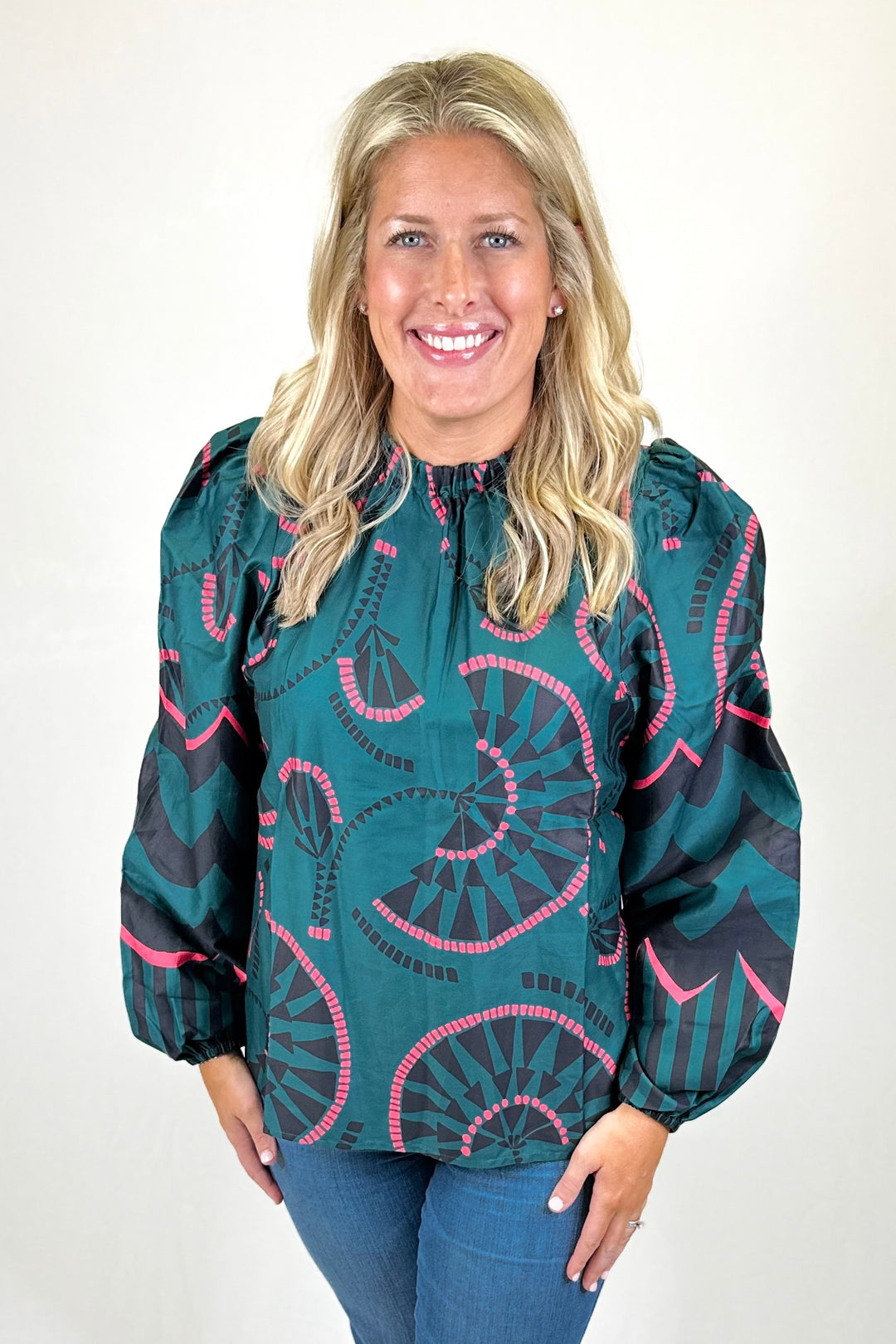 EMILY LOVELOCK: LILLY BLOUSE | DARK MOSS