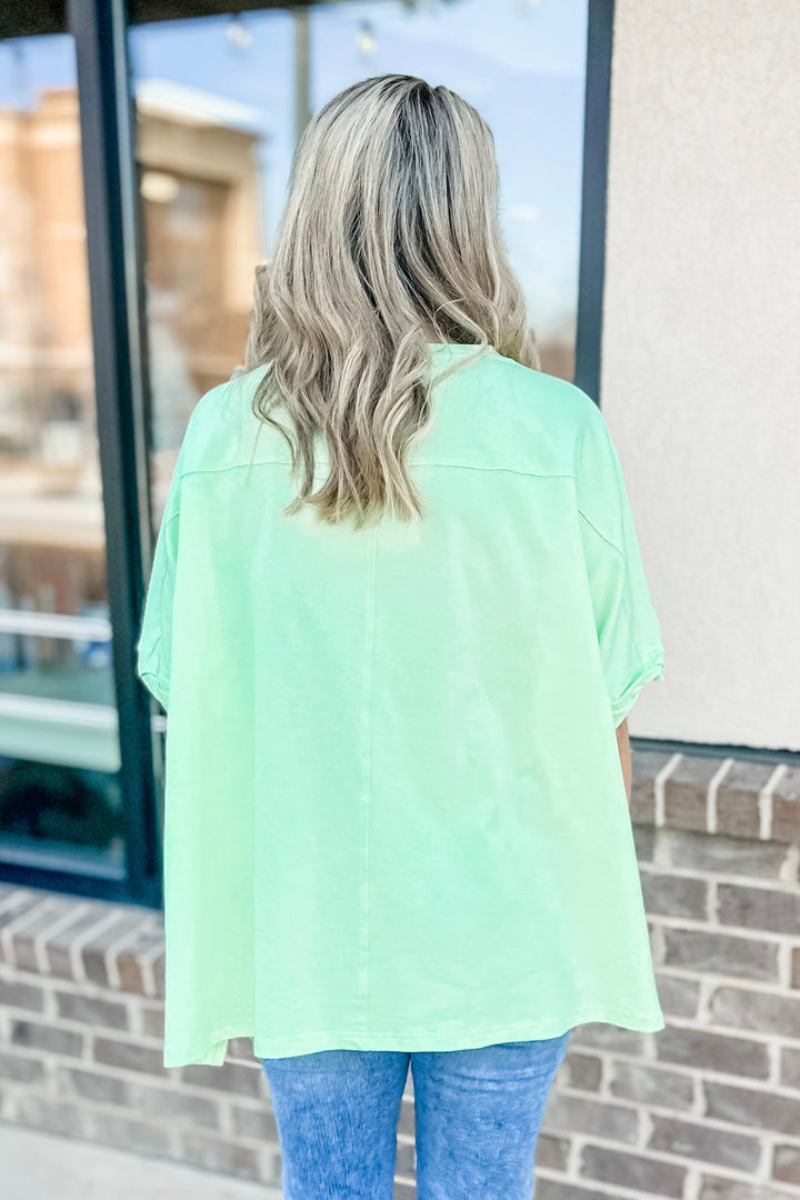 LIGHT GREEN SEQUIN ST. PATRICK'S DAY BREW TEE