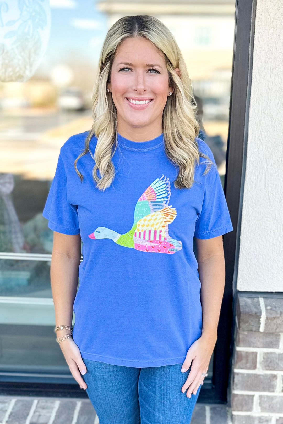 COLORFUL PATCHWORK DUCK TSHIRT