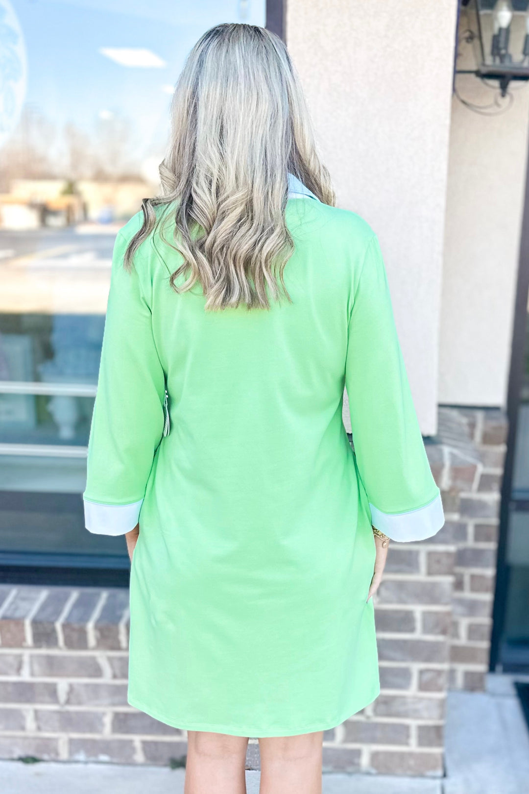 SPARTINA: TAYLOR JERSEY DRESS | PISTACHIO GREEN