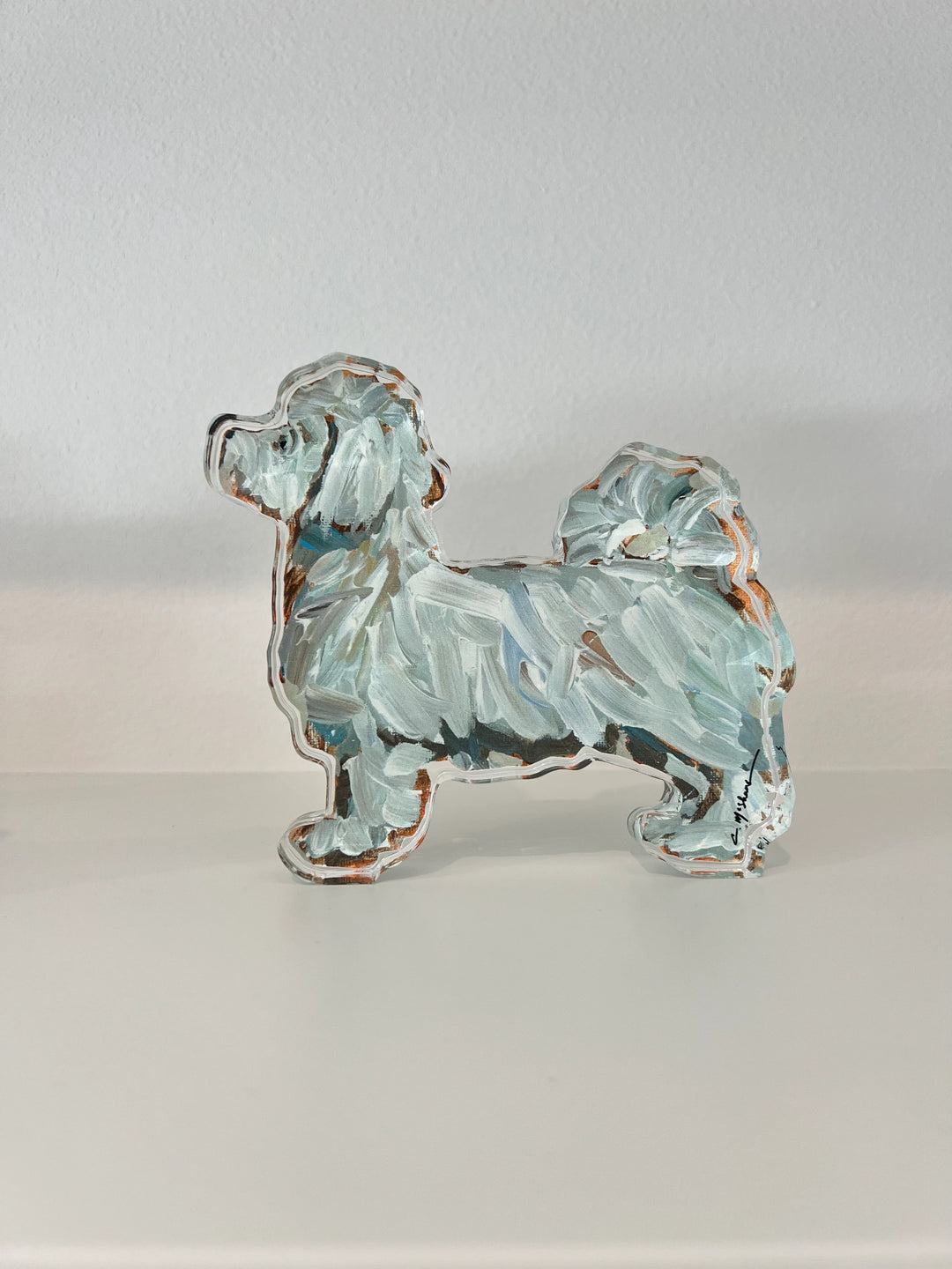 SHORT HAIR MALTESE ACRYLIC BLOCK