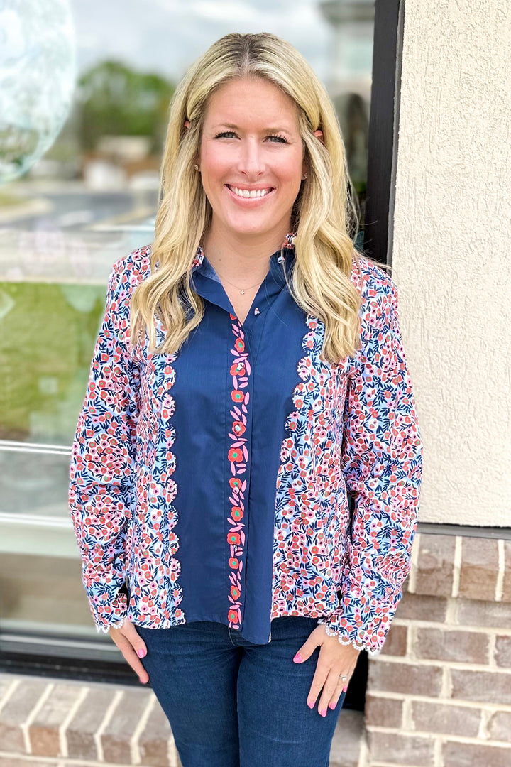 EMILY LOVELOCK: CHAMBRAY BLUE TANISHA TOP