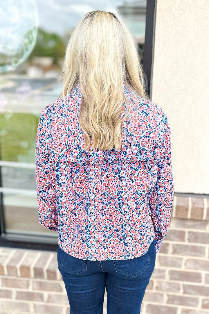 EMILY LOVELOCK: CHAMBRAY BLUE TANISHA TOP