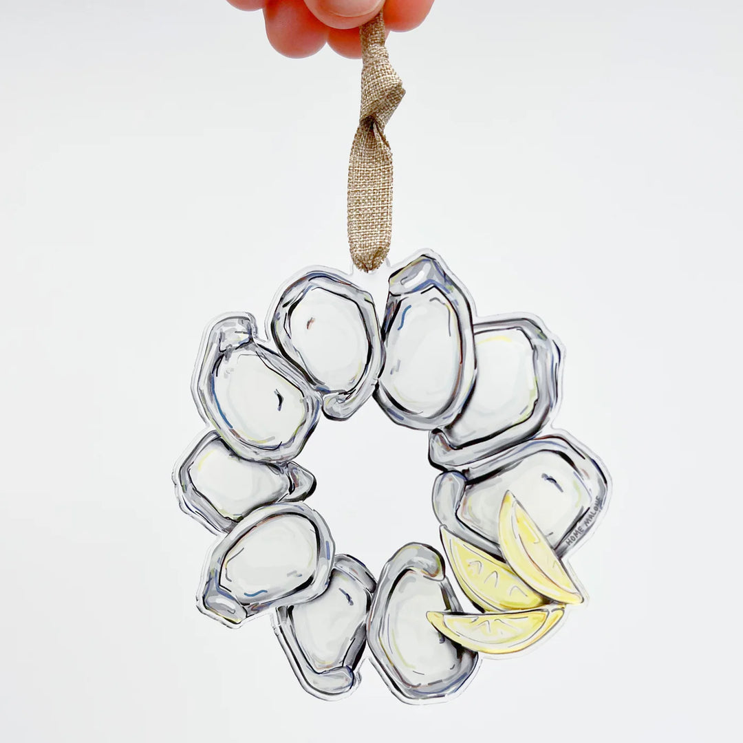 OYSTER WREATH ACRYLIC ORNAMENT