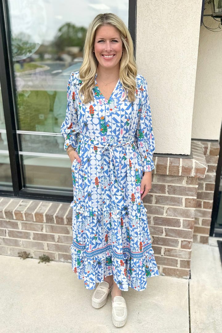 EMILY LOVELOCK: CHAMBRAY BLUE ADELA DRESS