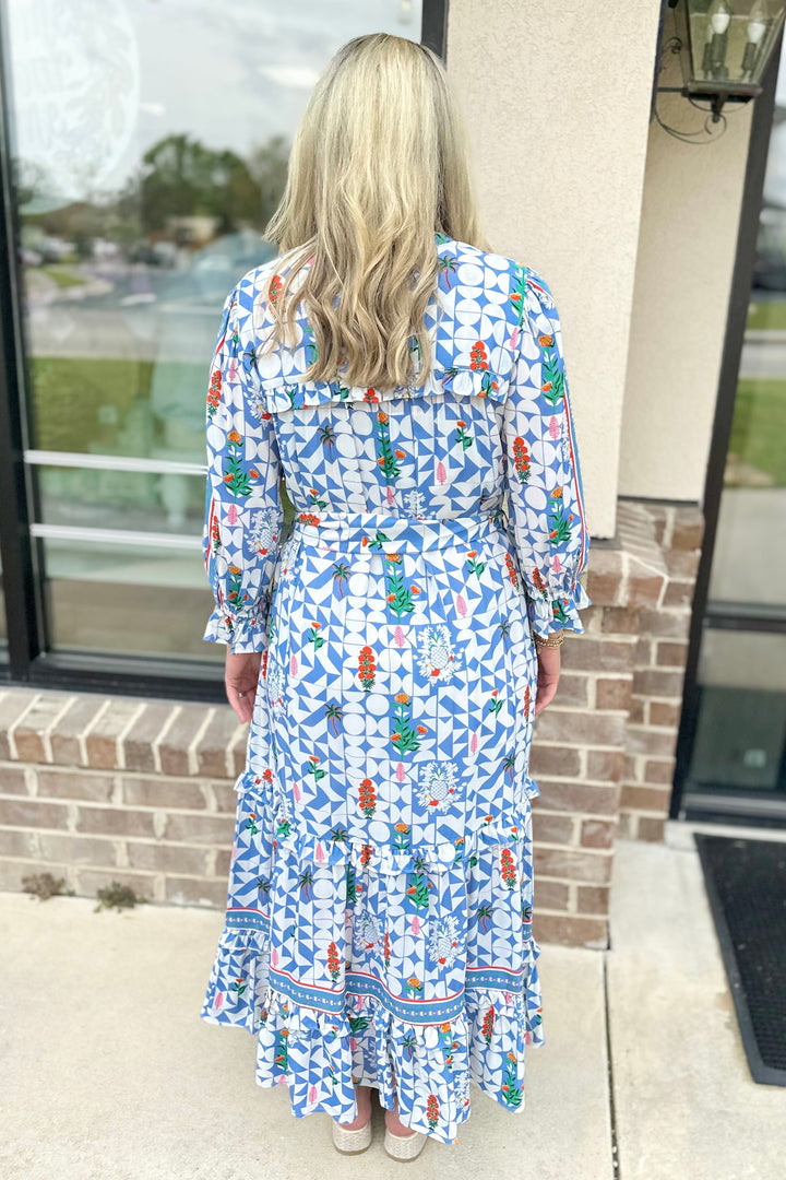 EMILY LOVELOCK: CHAMBRAY BLUE ADELA DRESS