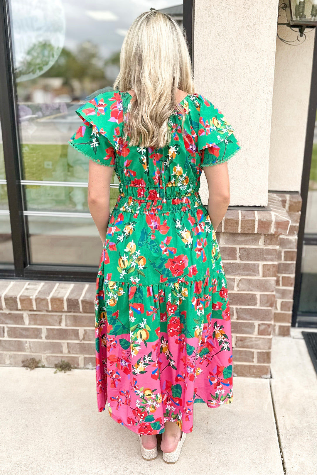 EMILY LOVELOCK: GREEN VALENTINA DRESS