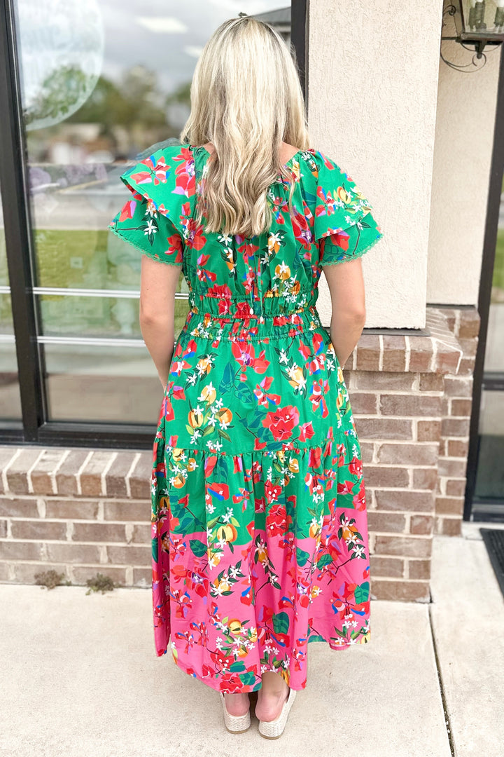 EMILY LOVELOCK: GREEN VALENTINA DRESS