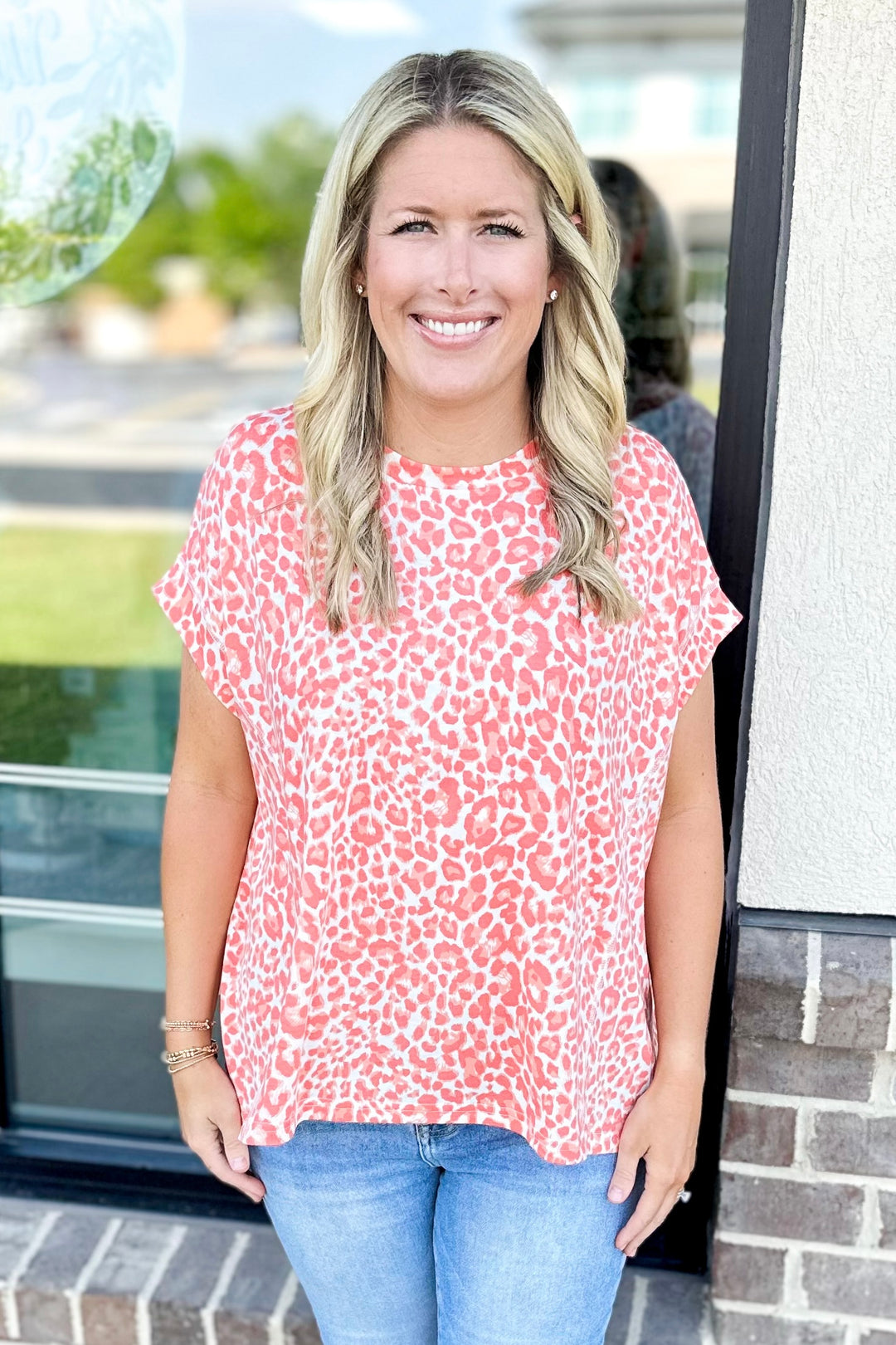 ORANGE LEOPARD SHORT SLEEVE TSHIRT