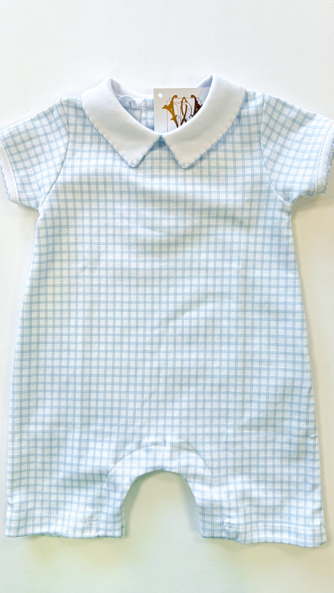 PEEK-A-BOO WISHES BLUE SHORT PLAYSUIT