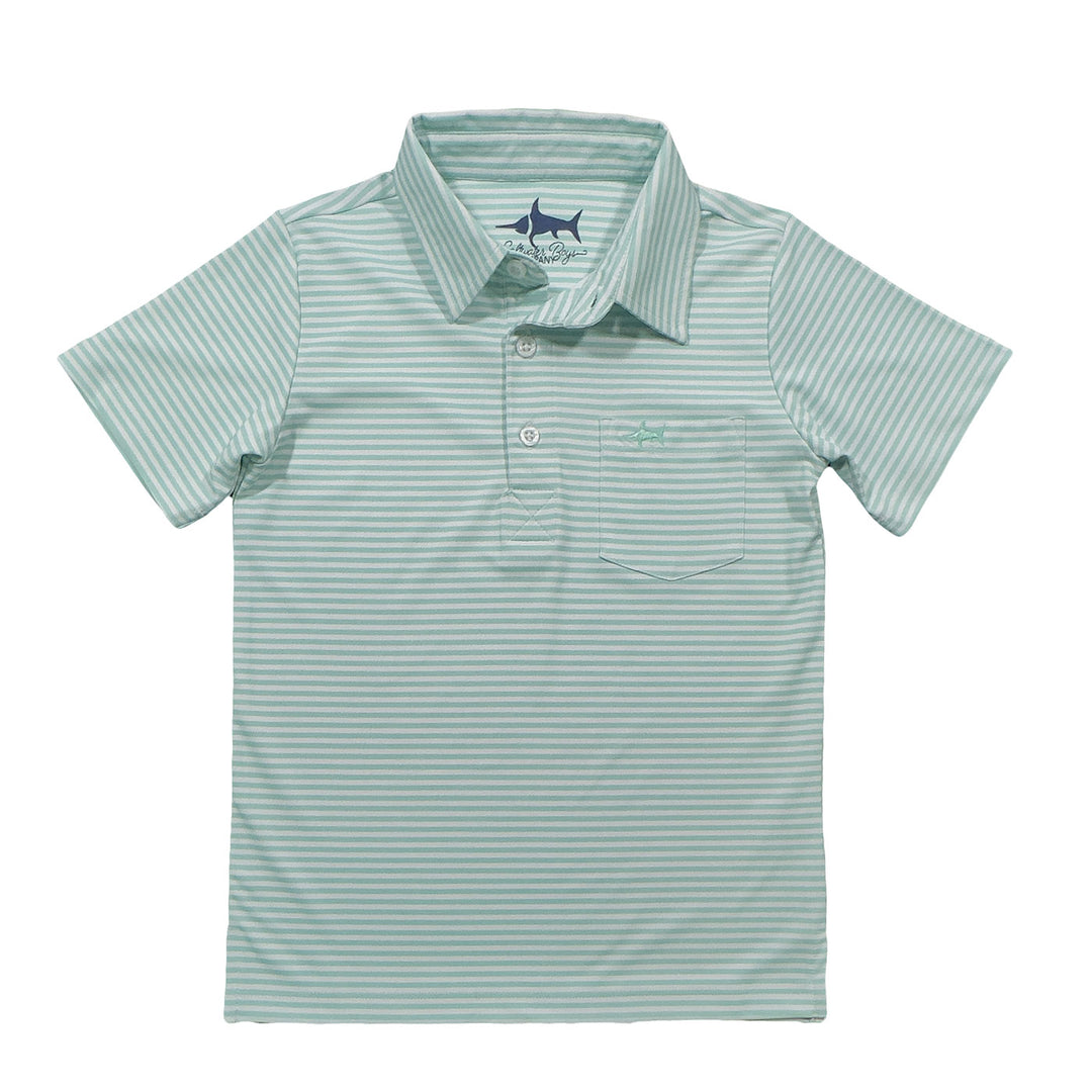 OCEAN WAVE STRIPE INSHORE PERFORMANCE POLO
