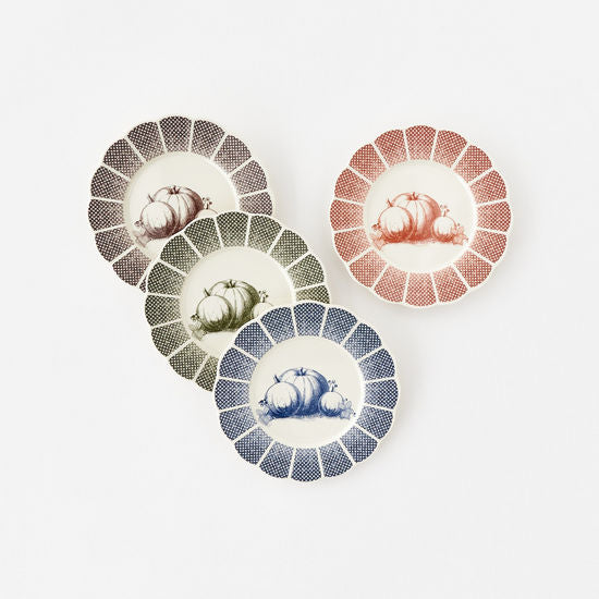 MELAMINE PUMPKIN HARVEST SCALLOPED PLATE