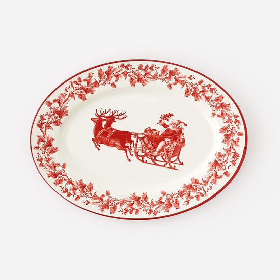 MELAMINE YULETIDE OVAL PLATTER