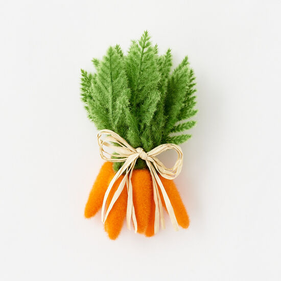 FLOCKED ORANGE CARROTS