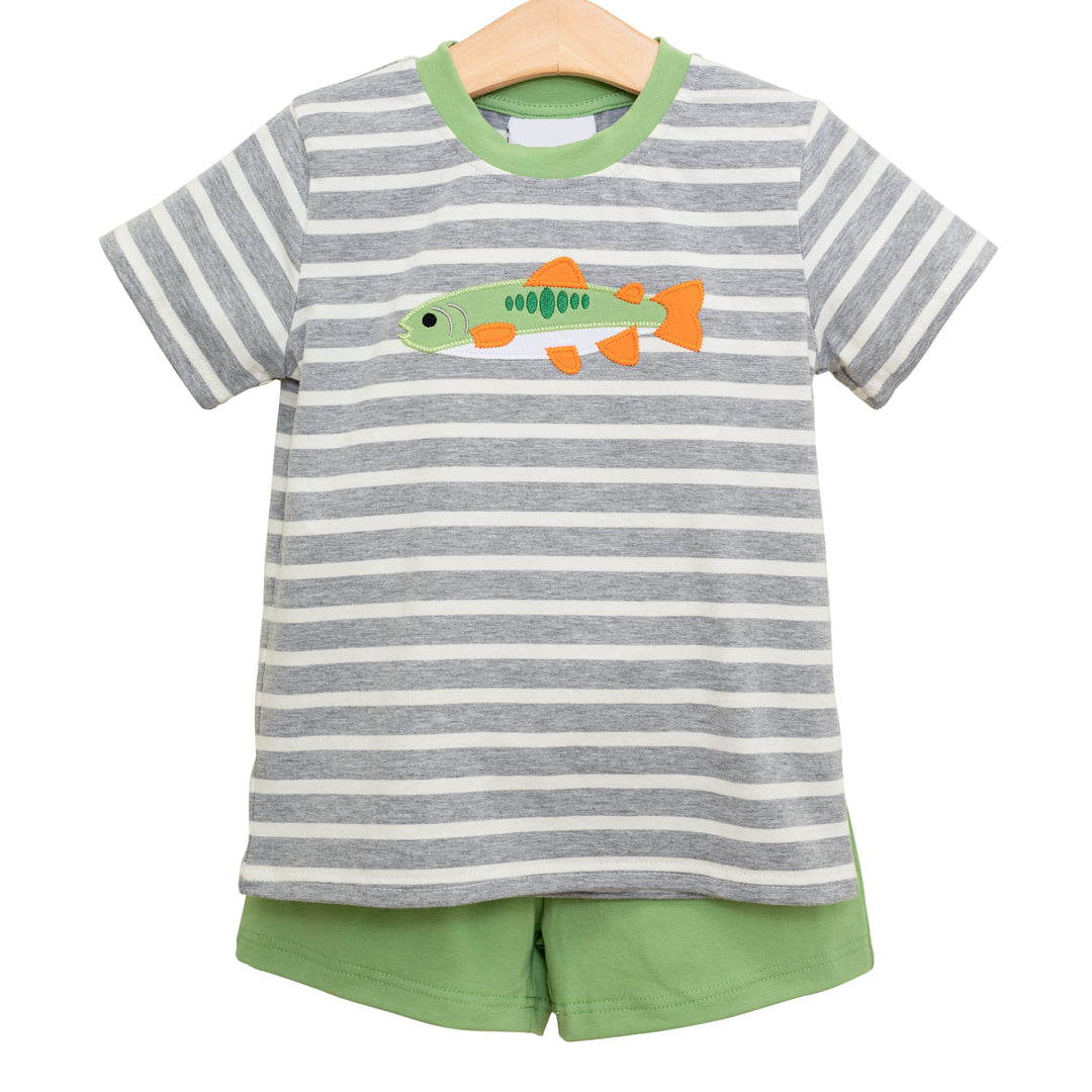 GONE FISHING SHORT SET