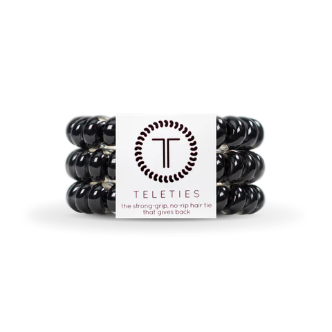 JET BLACK LARGE TELETIES