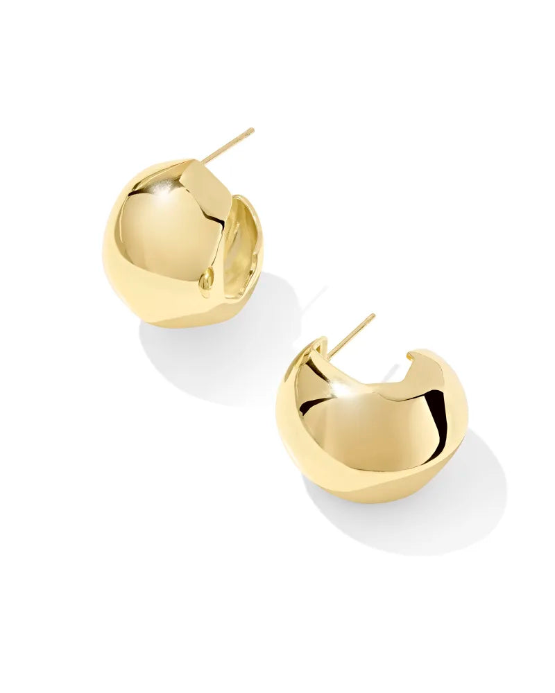 KAITLIN HOOP EARRINGS, GOLD