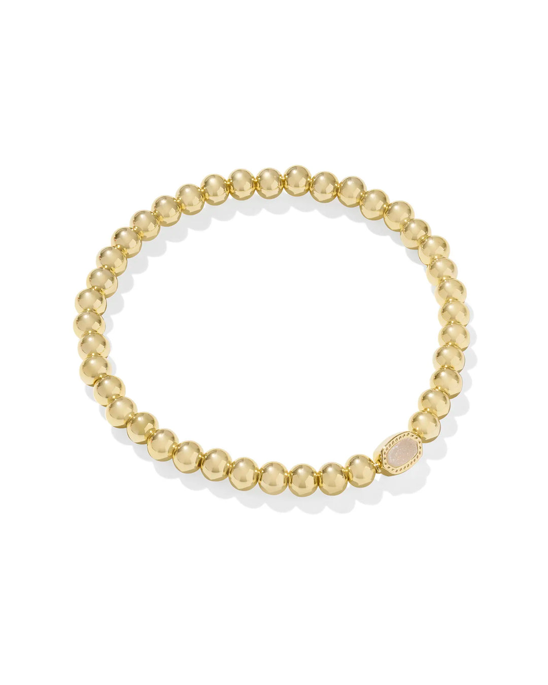 MINI ELAINA STRETCH BRACELET, GOLD IRIDESCENT DRUSY
