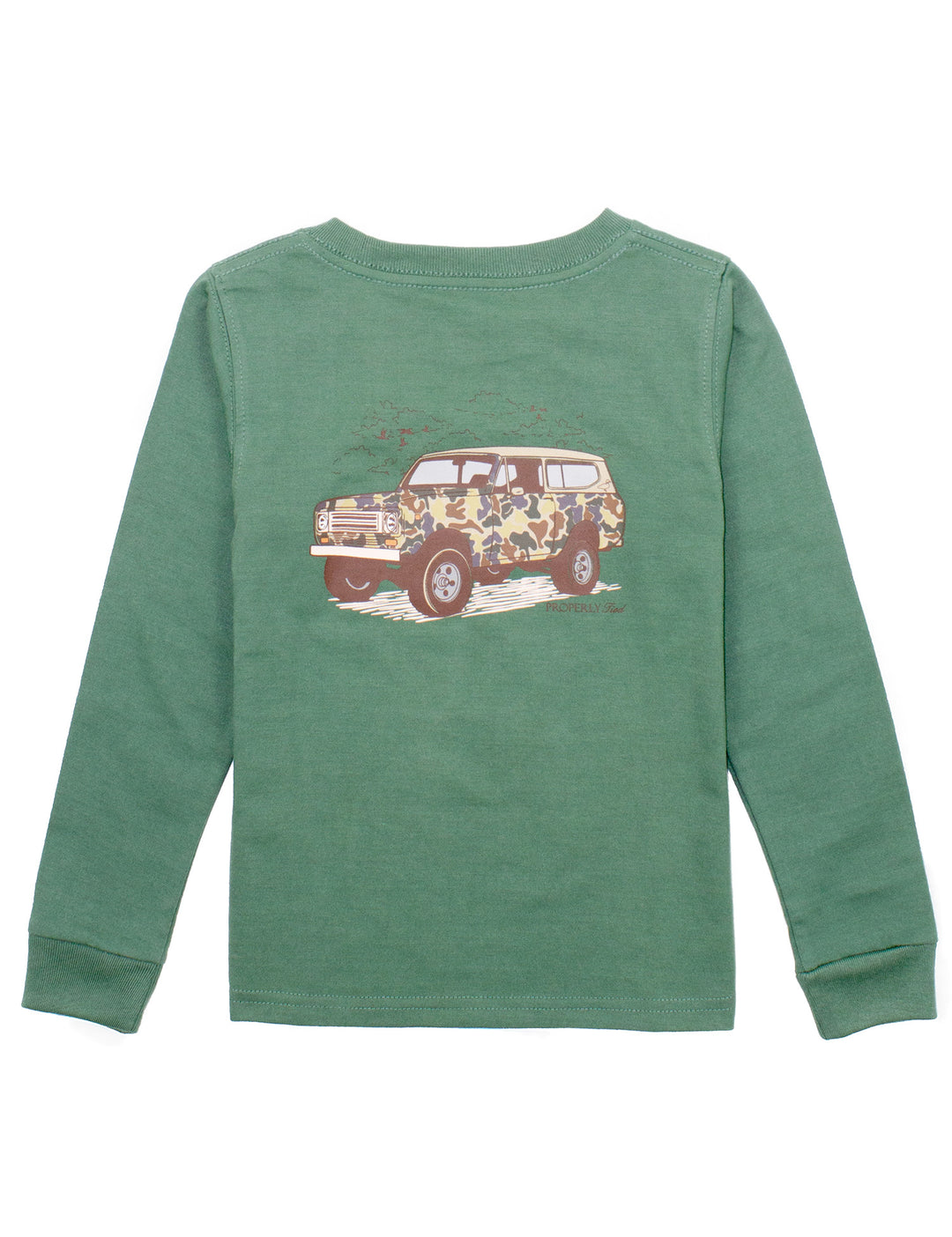 CAMO TRUCK FERN GREEN LONG SLEEVE TEE