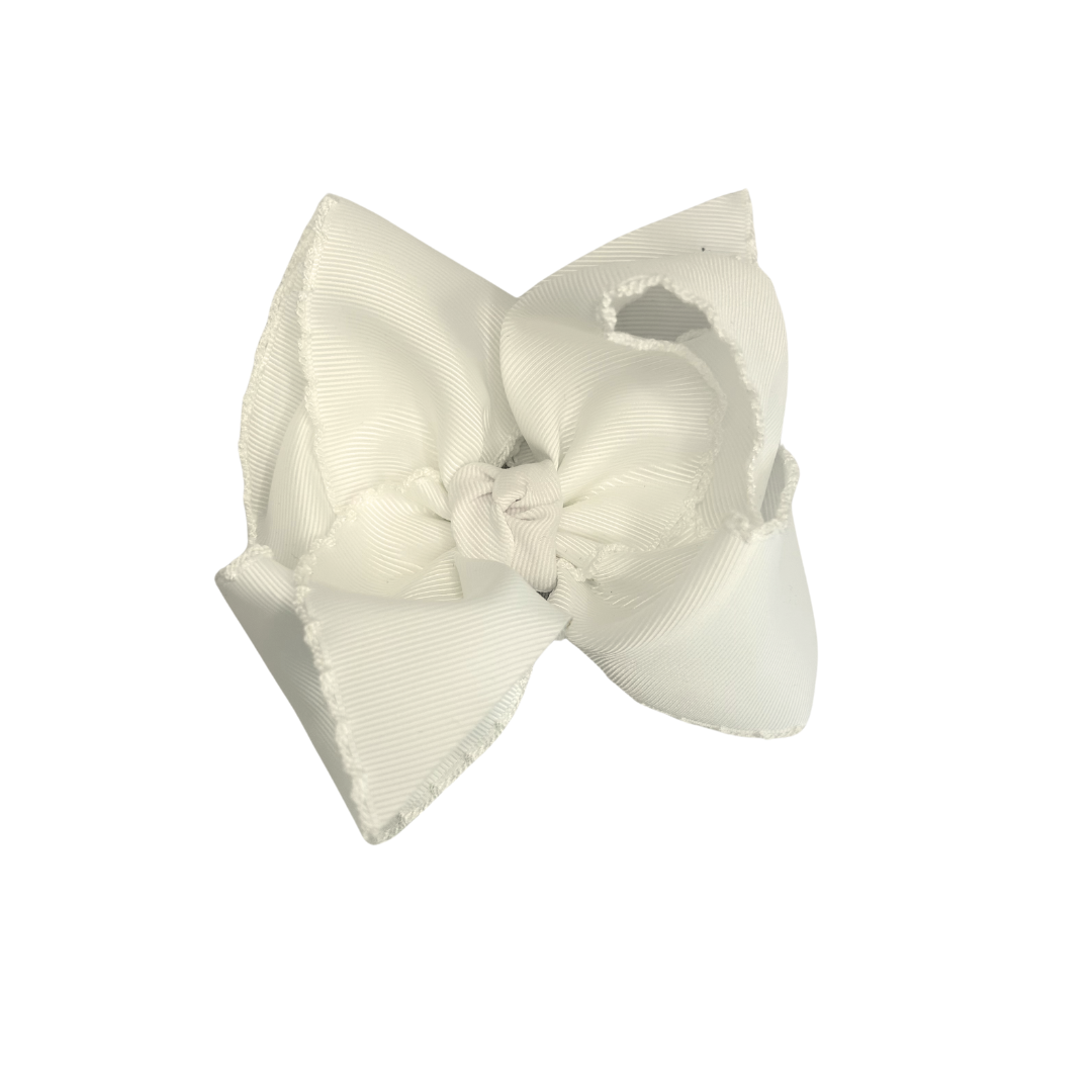 antique white hair bow