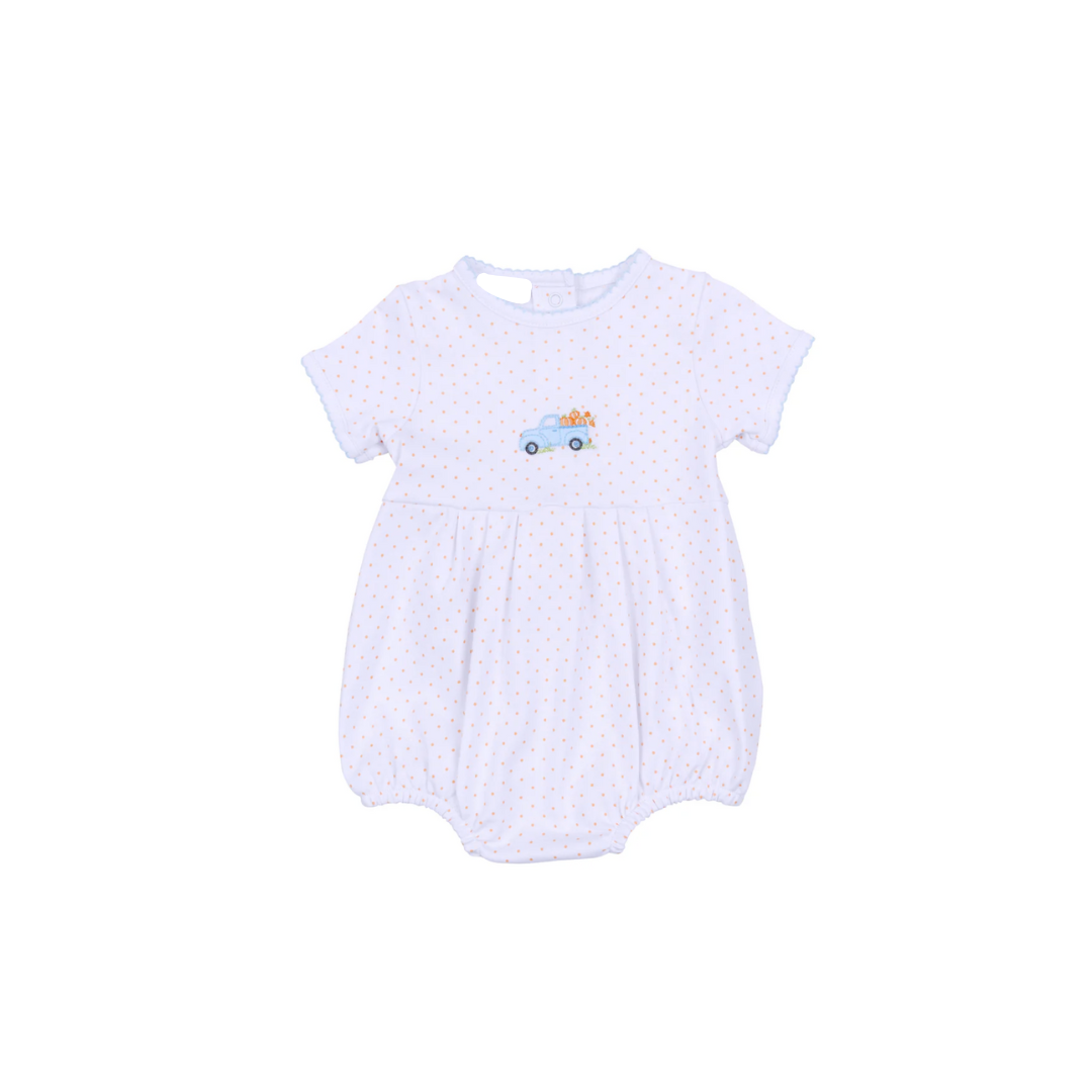 PUMPKIN PATCH FUN EMBROIDERED BLUE BUBBLE