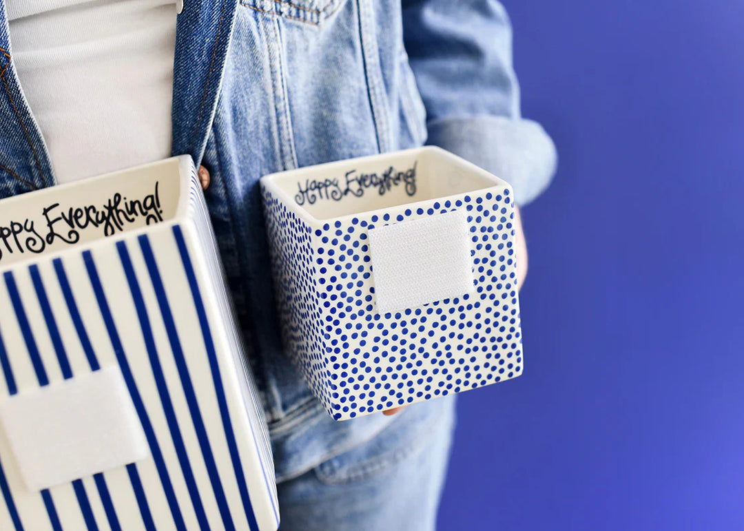 INDIGO SMALL DOT SMALL MINI NESTING CUBE