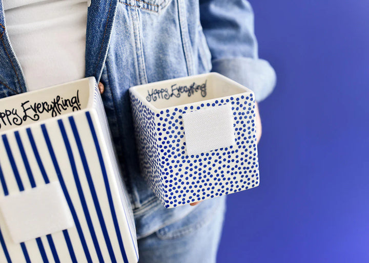 INDIGO SMALL DOT SMALL MINI NESTING CUBE