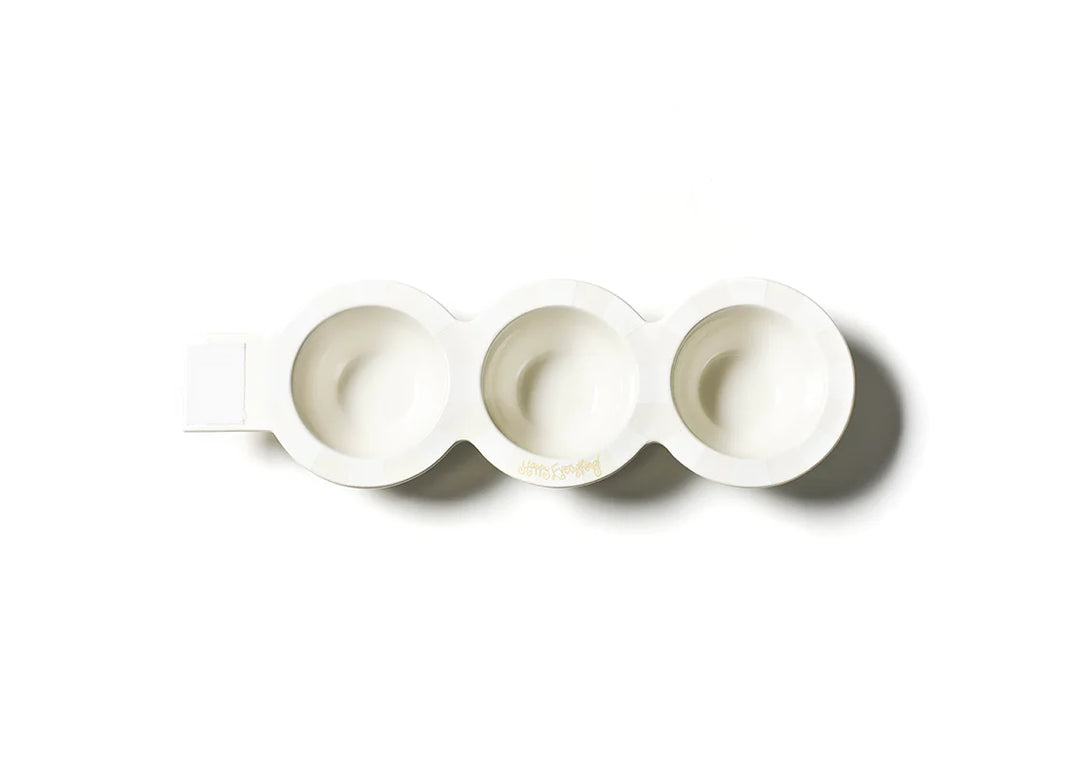 WHITE STRIPE MINI HAPPY EVERYTHING TRIO BOWL