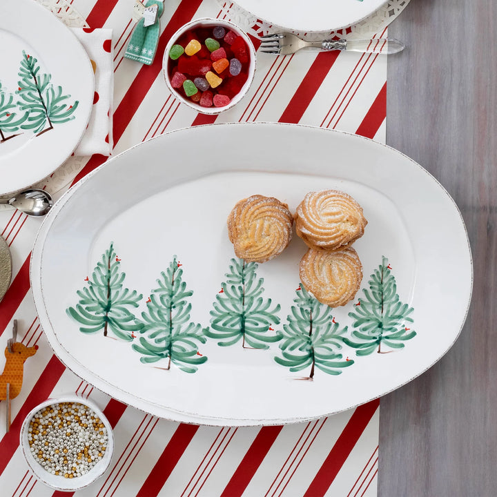 MELAMINE LASTRA HOLIDAY OVAL PLATTER