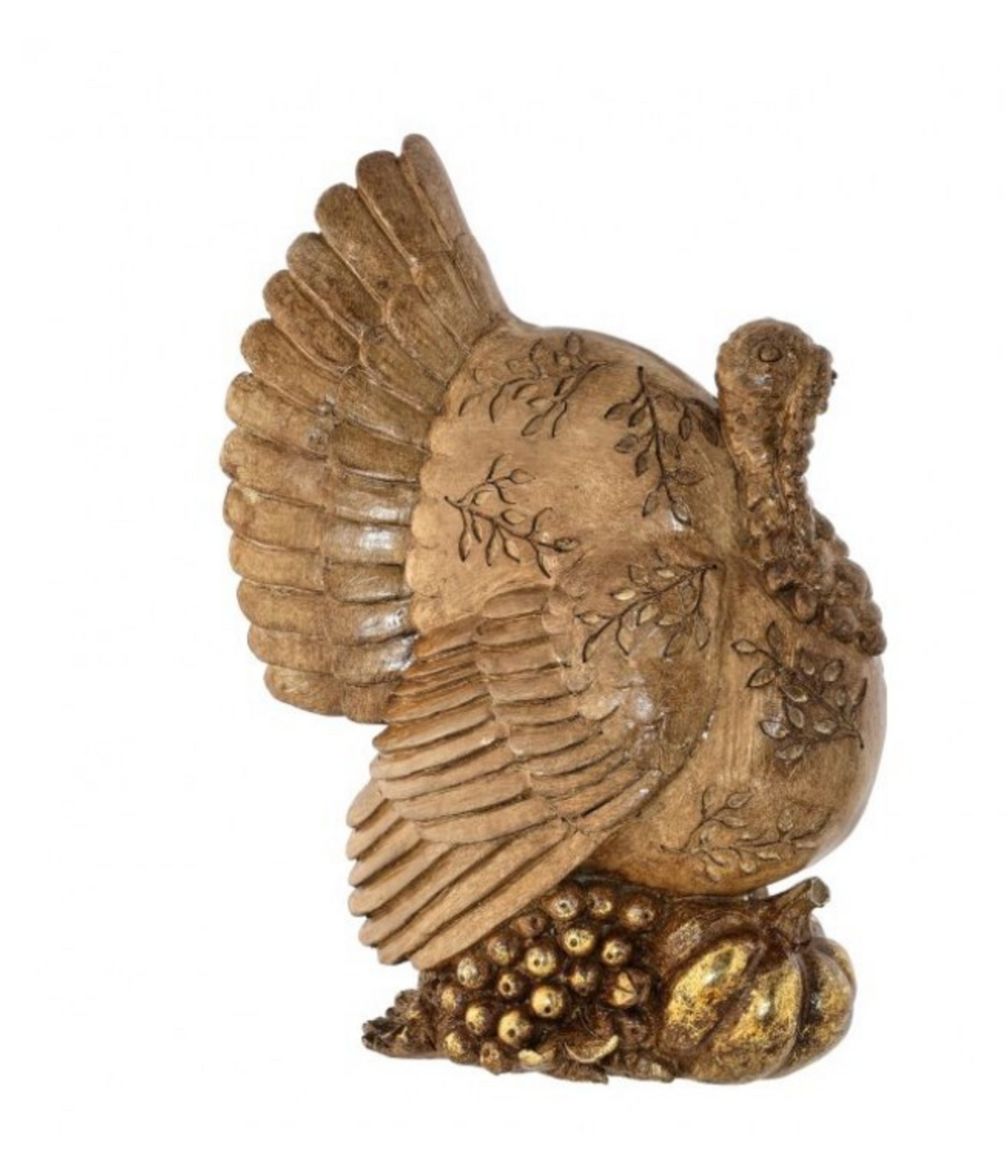 ANTIQUE BROWN AUTUMN TURKEY TABLE PIECE