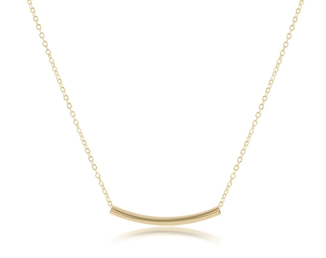 16" NECKLACE GOLD - BLISS BAR SMALL GOLD