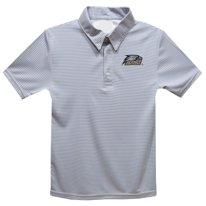 GSU GRAY STRIPED POLO BOYS