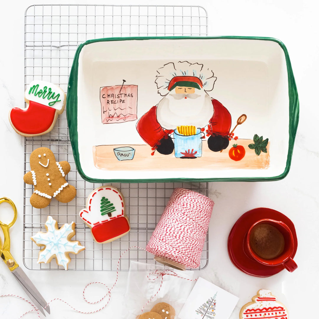 OLD ST. NICK RECTANGULAR BAKER WITH CHEF