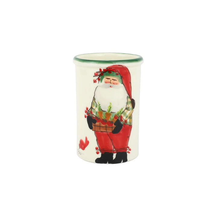 OLD ST. NICK UTENSIL HOLDER WITH CARROTS