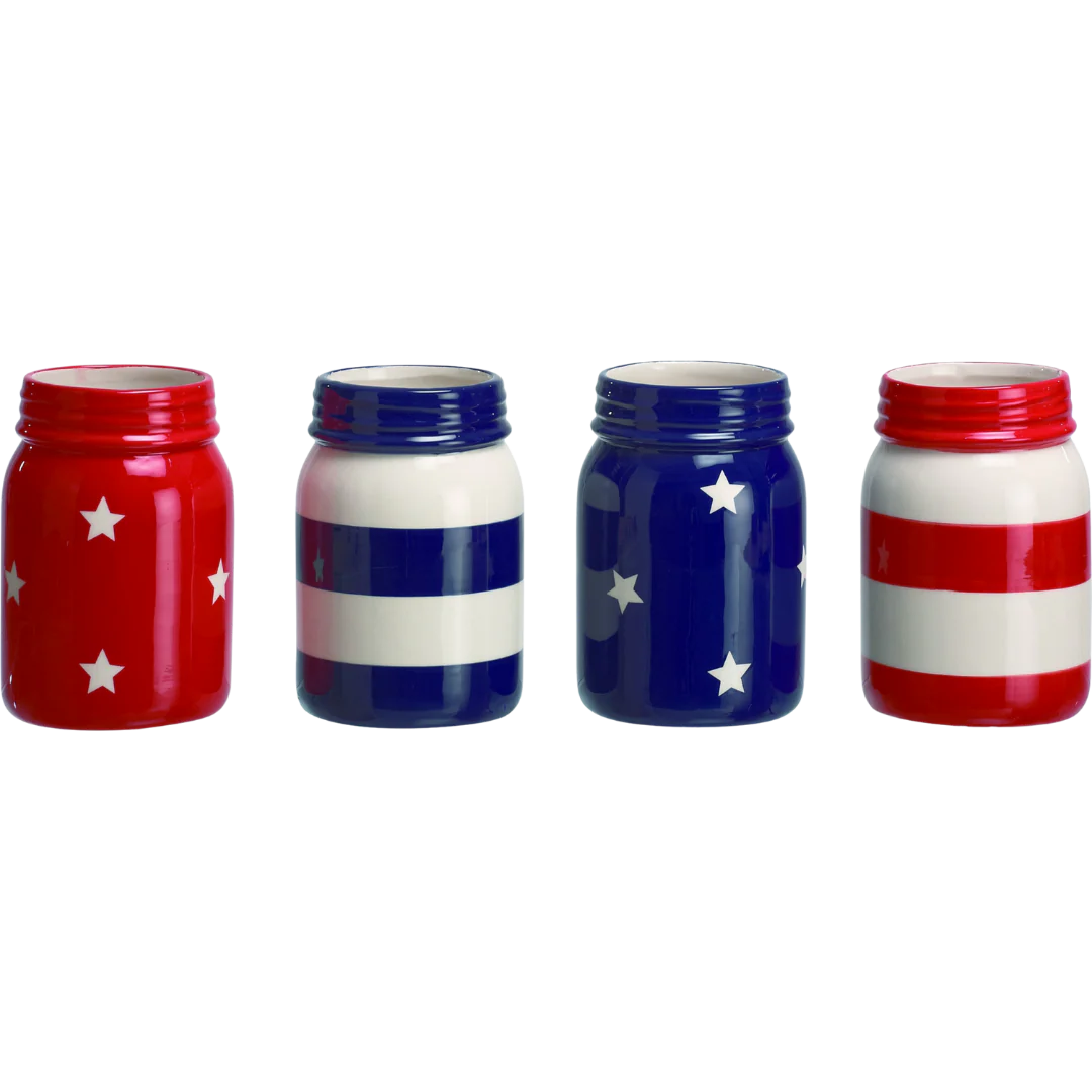 AMERICANA MASON JAR VASE