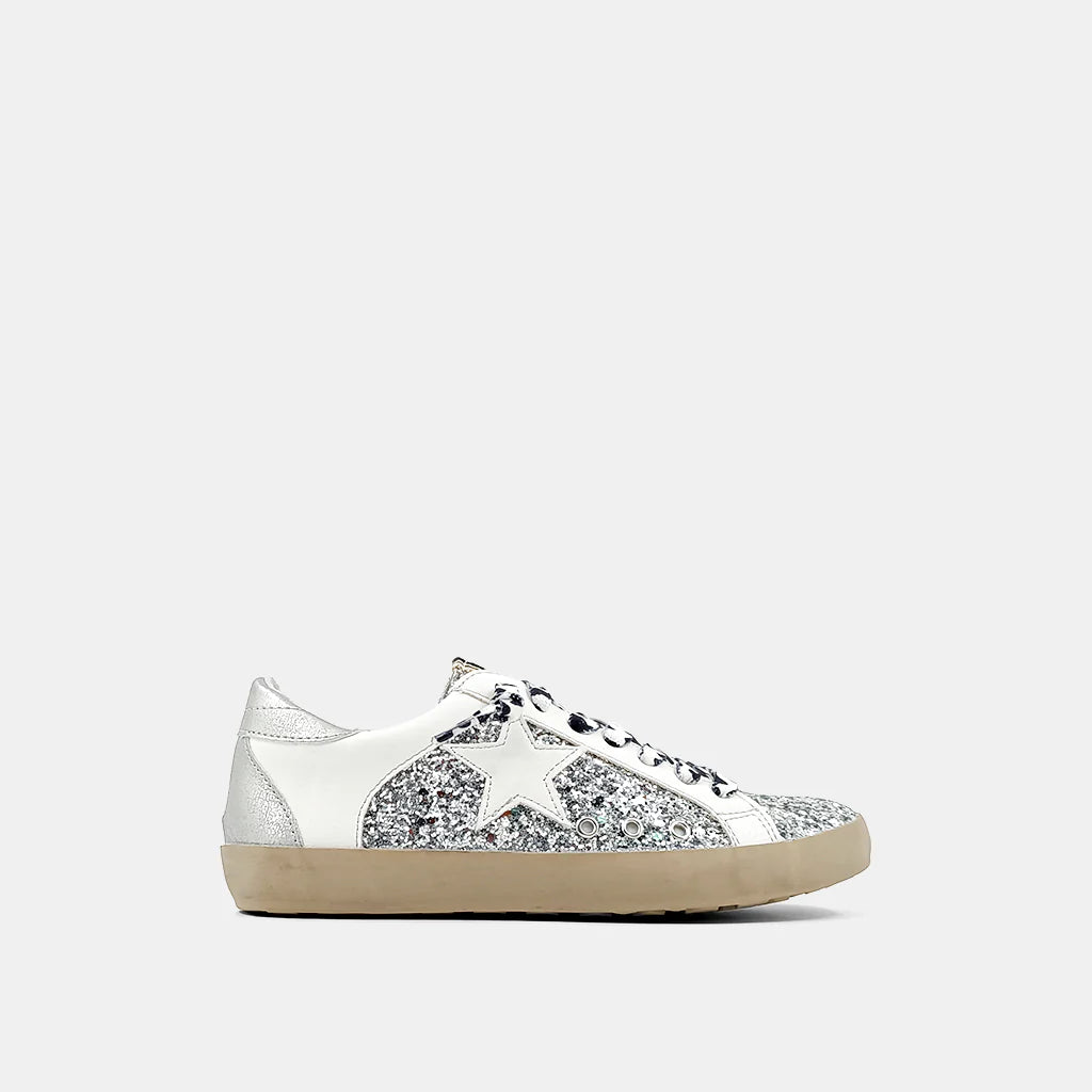 SILVER SPARKLE PARIS SNEAKER IN TODDLER & KIDS