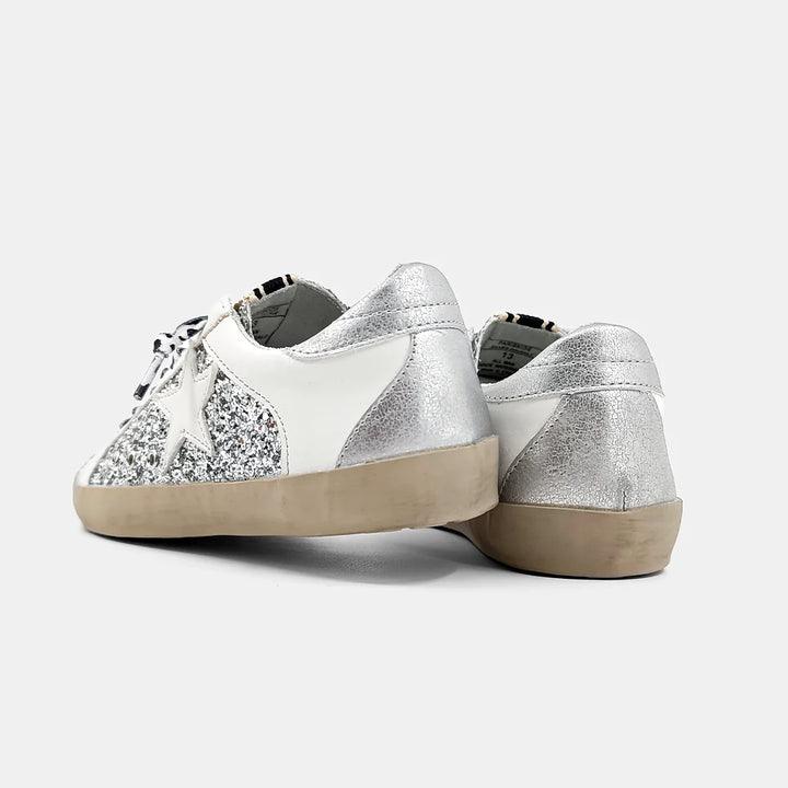 SILVER SPARKLE PARIS SNEAKER IN TODDLER & KIDS
